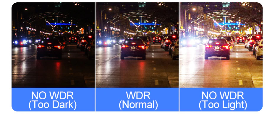 rear view mirror dash cam with wdr