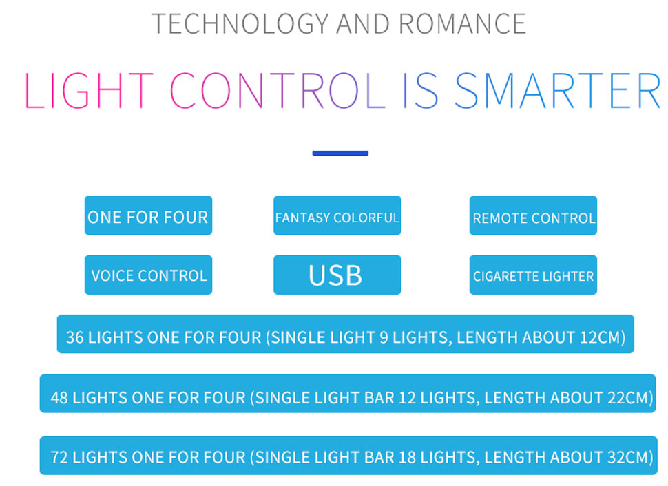 led car interior lights control