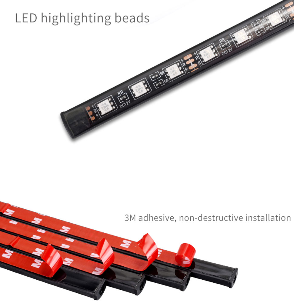 vehicle interior led light strips