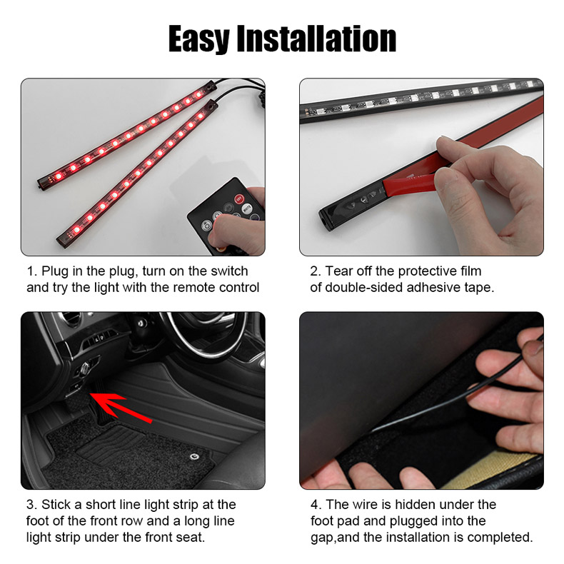 car ambient lighting kit installation steps