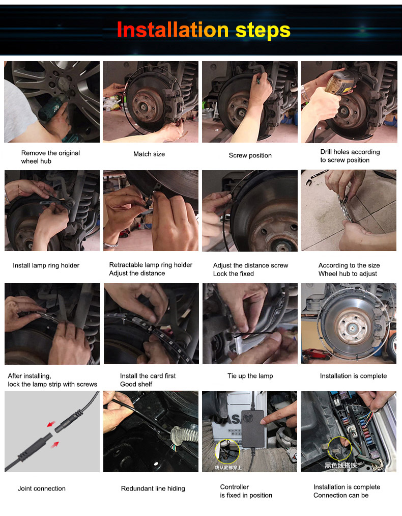 how to install wheel lights