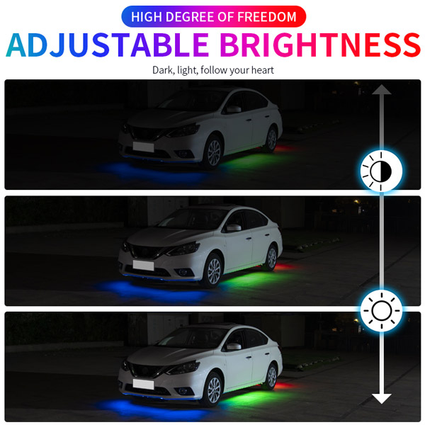 neon lights under car