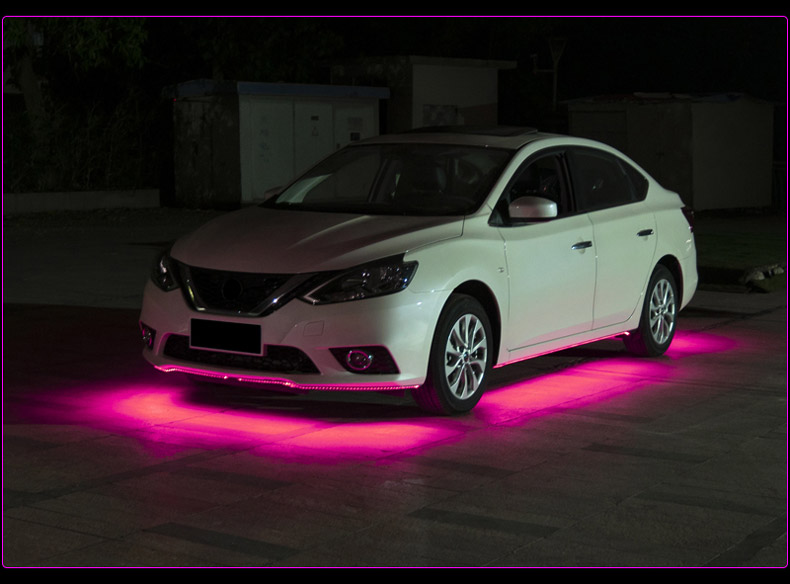 pink underglow lights for cars
